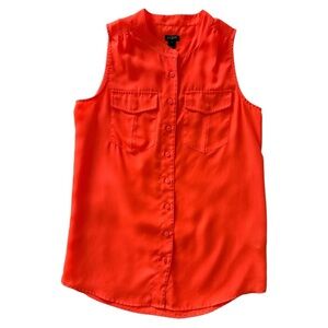 J.Crew Sleeveless Button Front Top Size 4